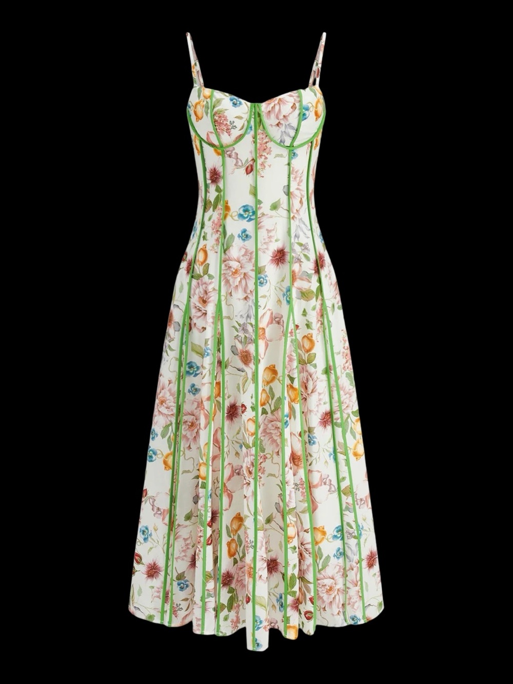 CO White Floral Tropical Print Swing Dress